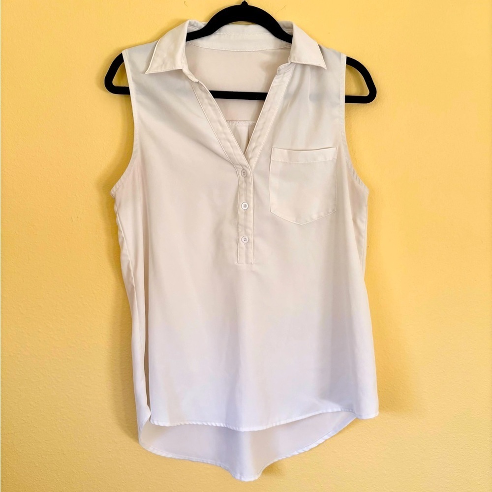White Collar Blouse - Medium